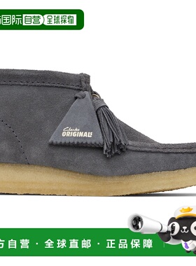 1h可退 潮奢 Clarks Originals 女士 灰色 Wallabee 踝靴 2617771