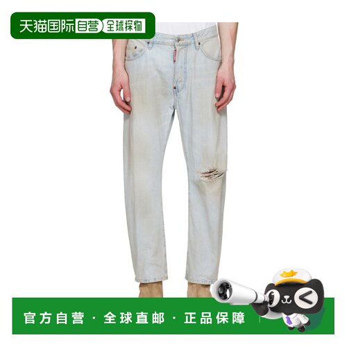DSQUARED2 男士牛仔裤 SS2026 S74LB1876D30011NAVYBLUE直筒裤