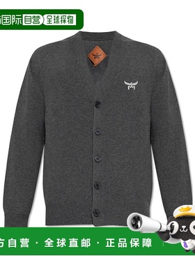 MCM 男士针织毛衣 MHDESMM01ED AW2025 灰色 长袖针织开衫羊绒