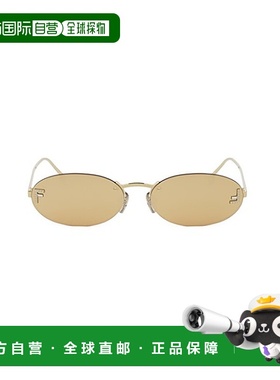 FENDI 女士眼镜 FE4075US30L AW2025 黄色太阳镜