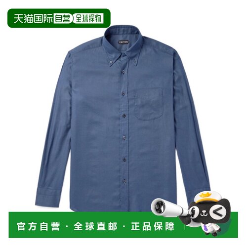 1h可退 奢淘 Tom Ford 长袖翻领衬衫 男 HRO003FMT046F24