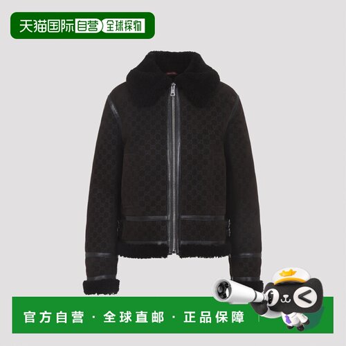 GUCCI 女士夹克 835526XSAGB2037 AW2025 黑色 Chocolate shearli