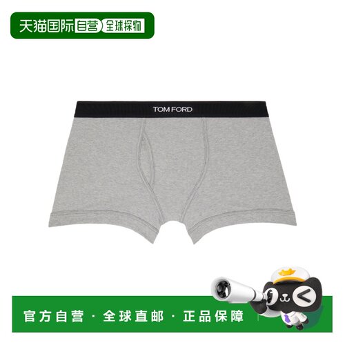 TOM FORD 男士内裤 T4LC3104GREY AW2024 灰色 平角徽标内裤
