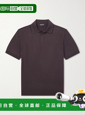 潮奢 Tom Ford 汤姆 福特 男士 海岛棉真丝混纺Polo衫 KPS041YMC0