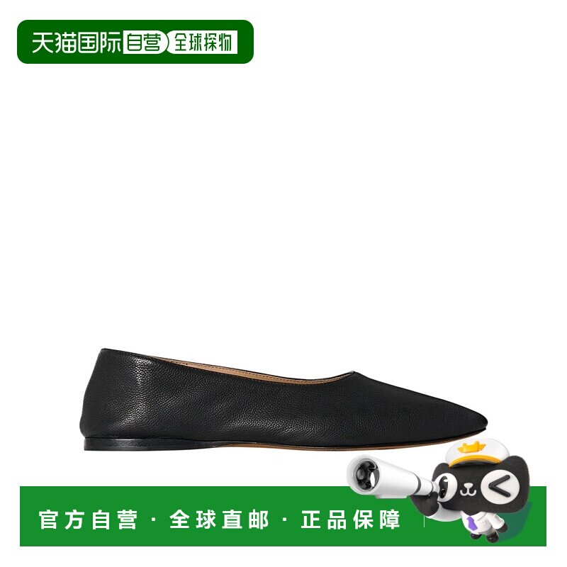 THE ROW 女士芭蕾乐福鞋 F1635L59BLK AW2025 黑色 Awar 皮革平底