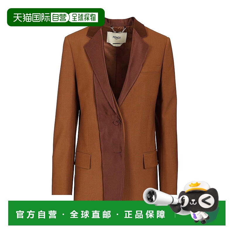 1h可退 FENDI 女士西服 FJ7649AQ3HF1T6L AW2025 棕色