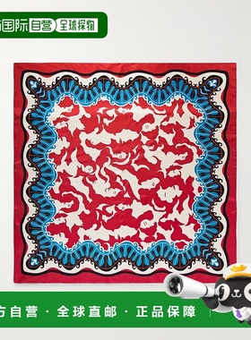 1h可退 潮奢 La Doublej 女士 + MOTHER 印花斜纹丝绸围巾领斗篷