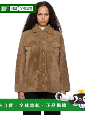 1h可退 潮奢 MaxMara 麦斯玛拉 女士 棕色 Livio 毛皮夹克 242941