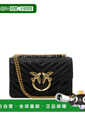PINKO 女士单肩包 100074A0GKZ99Q CO 黑色 Gold-tone chain stra