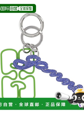 GANNI 女士钥匙扣 A7064783 AW2025 绿色 KEYCHAIN WITH LOGO