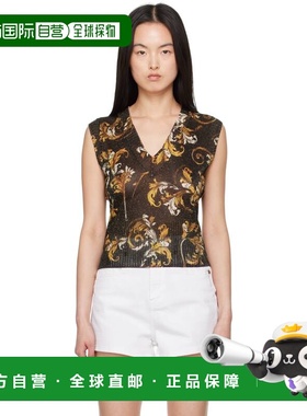 1h可退 潮奢 versace 范思哲 女士 黑色 Outline Barocco Lurex