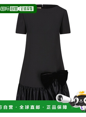 VALENTINO 女士连衣裙 BVAGF81CF0NO AW2025 黑色 Crepe Couture