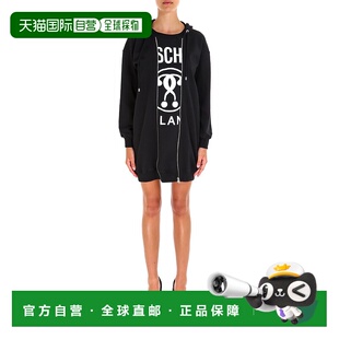 MOSCHINO 黑色 女士半身裙 AW2018 logo印花 045855266555 1h可退