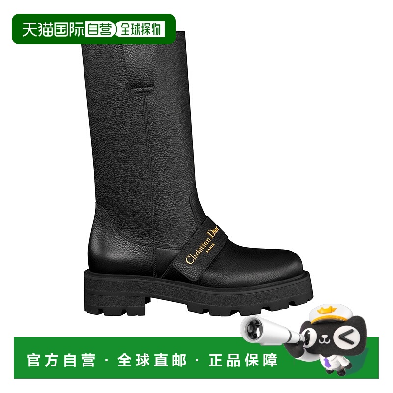 1h可退 DIOR 女士靴子 KCT220VGRS900 AW2025 黑色 圆头长筒靴