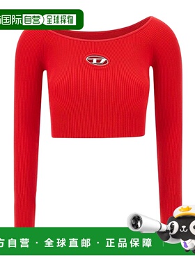 DIESEL 女士针织毛衣 A141890DLAX42E SS2025 红色 长袖针织衫