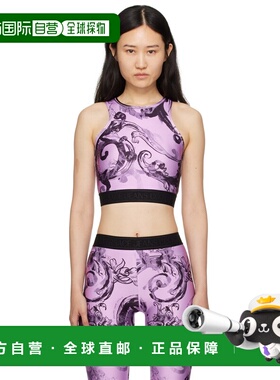 1h可退 潮奢 versace 范思哲 女士 紫色印花上装 E76HAM227EJS292