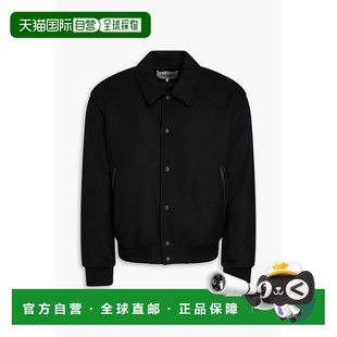 潮奢 皮革边羊毛夹克 Frame 男士 LMJK0228BLK Denim 1h可退