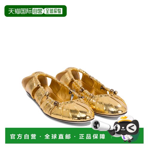 CHLOÉ 女士芭蕾乐福鞋 C25S08JQO9DA SS2025 金色 Ballet flats c