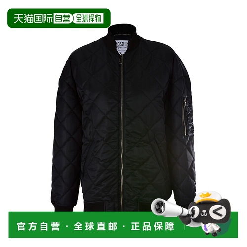 MOSCHINO Женская спортивная модная спортивная короткая куртка на молнии с воротником-стойкой EV05235516