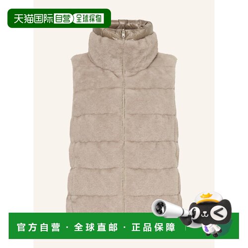 HERNO 女士马甲 100319928212000 CO 浅棕色 Faux fur down vest