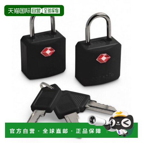 Pacsafe双锁头三锁匙黑色加粗加厚防盗耐磨耐摔耐用密码锁