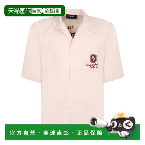AMIRI 男士衬衫 AMTOSH1125271 SS2026 白色 Soft fabric. Pointe