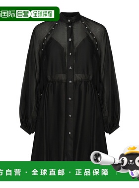 PINKO 女士连衣裙 105278A2M7Z99 SS2025 黑色 长袖连衣裙