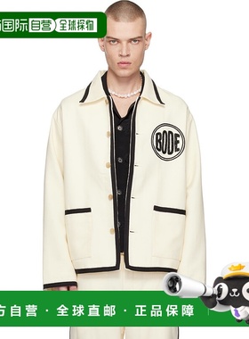 1h可退 潮奢 Bode 男士 灰白色 Beaded Player 夹克 MRF24JA009