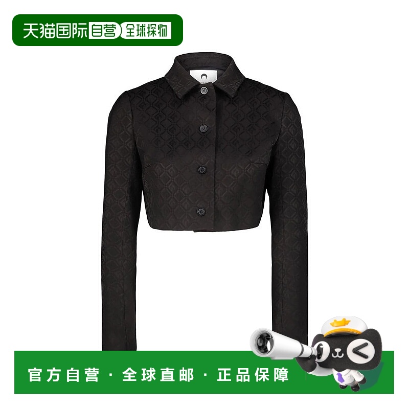 1h可退 MARINE SERRE 女士外套 WJA025 SS2024 黑色 MARINE SERRE