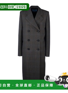 1h可退 PRADA 女士外套 P601S1KXTSOOOF0KGN AW2024 黑色 翻领长