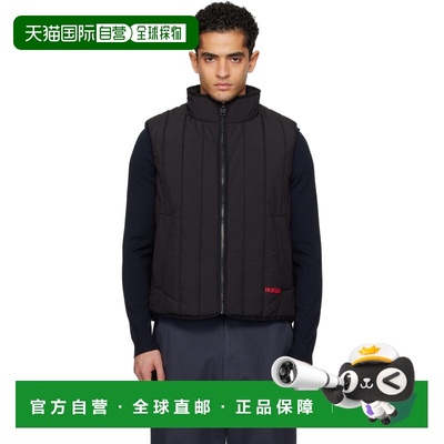 1h可退 潮奢 boss 雨果 男士 黑色 Lightweight Vertical Quiltin