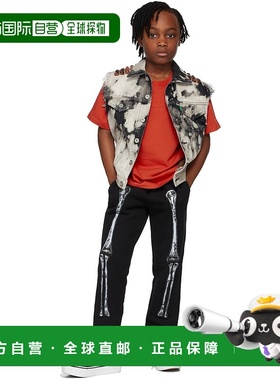 1h可退 潮奢 Doublet 女童 灰色 & 黑色 Punk 儿童牛仔马甲童装 2