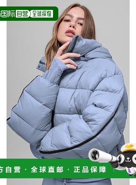 alo yoga 条纹可脱卸帽收腰防水短款羽绒服 女款w4433rWinter Fro