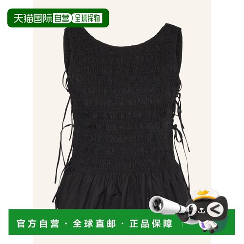 GANNI 女士背心吊带 100325357513000 CO 黑色 Top性感
