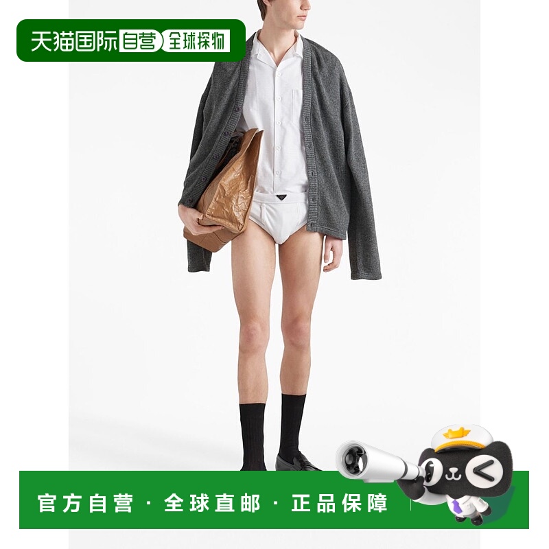 1h可退 PRADA 男士衬衫 UCS414S2211VJPF0009-0 SS2024 白色