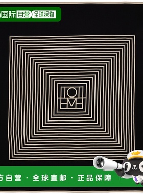 1h可退 潮奢 TOTÊME 女士 黑色 & 米色 Centered Monogram Silk