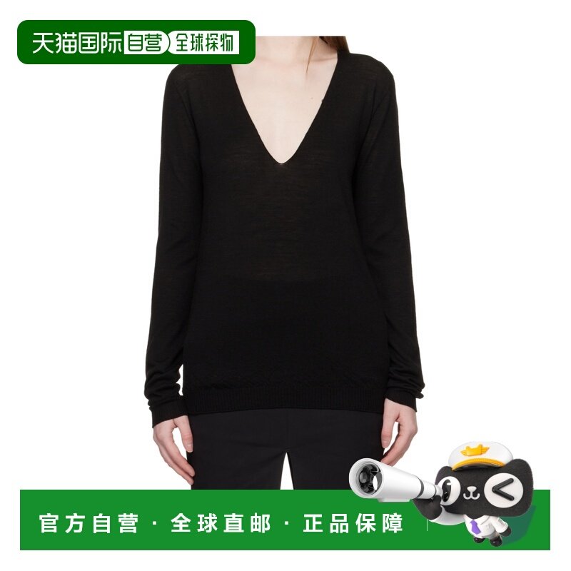 RICK OWENS 女士针织衫 RP01F6623M09 SS2026 黑色 Temple V领羊,女装/女士精品,毛针织衫,淘宝优惠券,粉丝福利购,淘宝优惠卷