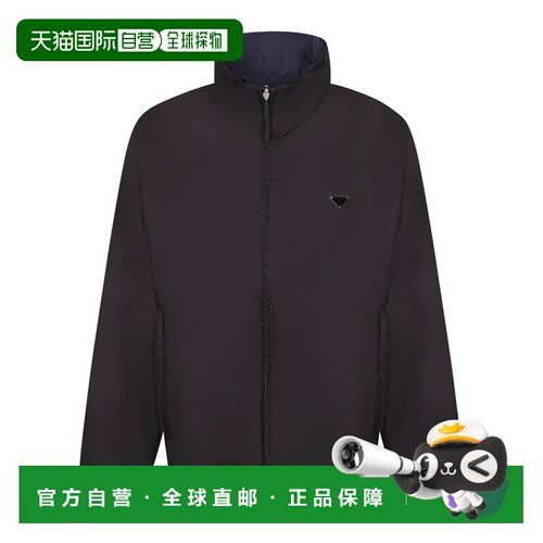 PRADA 男士夹克 SGD1311WQ9F0D9M SS2026 黑色 High collar, fron