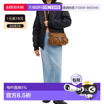COACH蔲驰 CargoSoft Tabby 26 银色金属徽标按扣闭合 天然粒面皮