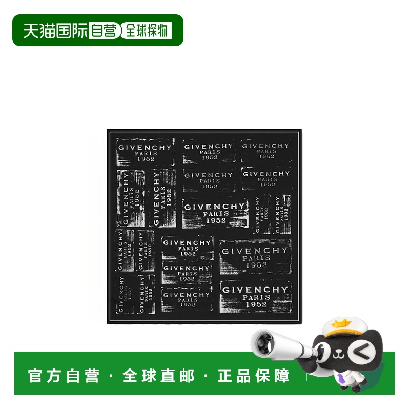 1h可退 GIVENCHY 女士围巾 BG00N6G002001 AW2025 黑色 方形丝巾