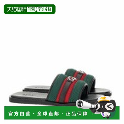 GUCCI 男士拖鞋 835091HAAHH8449 AW2025 黑色 互扣式双G拖鞋凉鞋