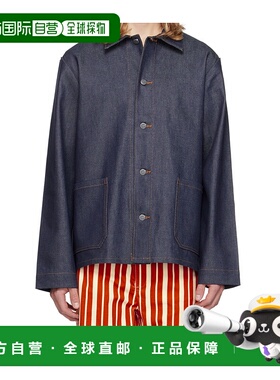 A.P.C. 男士夹克 COZZIH03205IAI AW2024 黑色 徽标刺绣牛仔外套