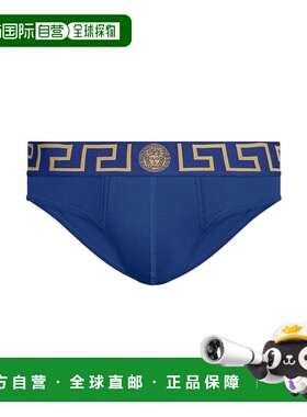 VERSACE 男士内裤 AU100271A10011A85K CO 蓝色 徽标内裤