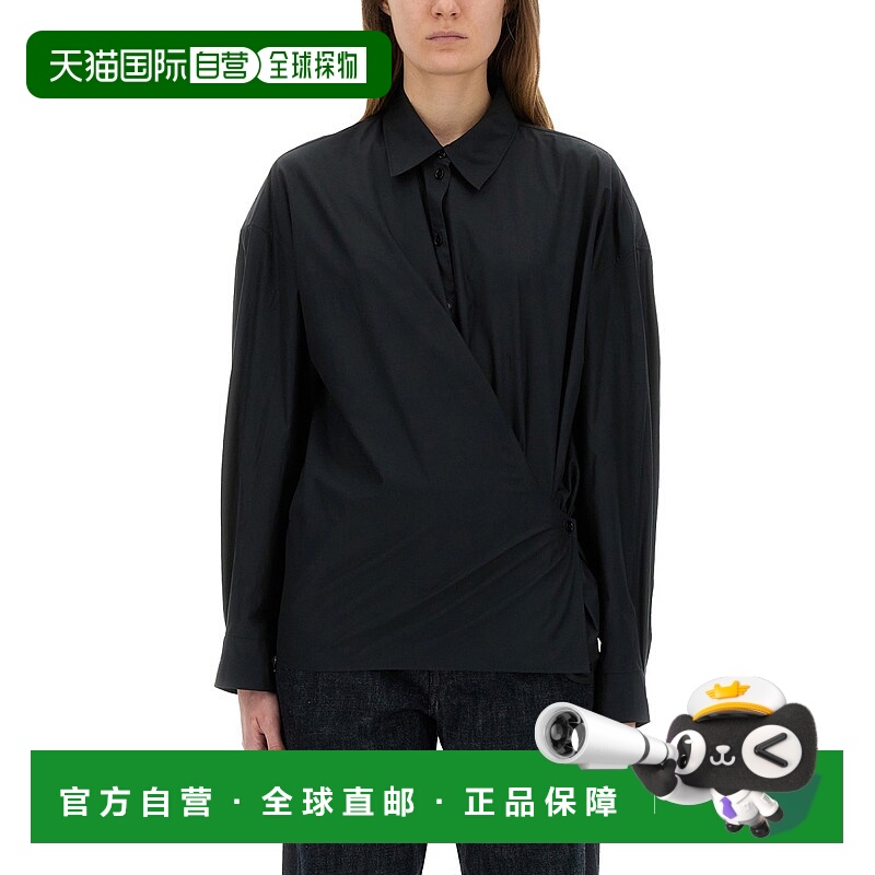1h可退 LEMAIRE 女士衬衫 SH1141LF588BK995 SS2025 黑色