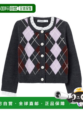 1h可退 SELF-PORTRAIT 女童夹克 RS26732CGR SS2026 黑色 菱形花