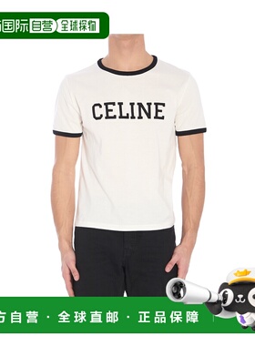CELINE 男士T恤 RX02R507Z01QF SS2025 白色 短袖T恤