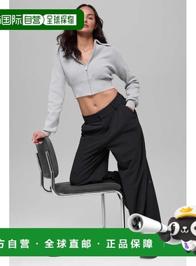 alo yoga 纯色高腰阔腿休闲裤 女款w51263r