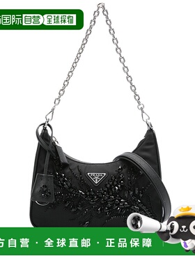 PRADA 女士单肩包 1BC2042C4QF0002 AW2024 黑色 BORSA RE-EDITIO