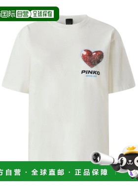 PINKO 女士T恤 105526A33FZ05 SS2026 白色 STREPITOSO T-SHIRT J