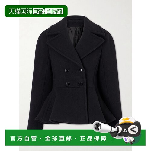 alaia 女士 双排扣羊毛混纺收腰大衣 AA9V1235T522C537MINUIT